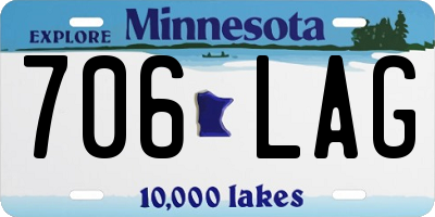 MN license plate 706LAG