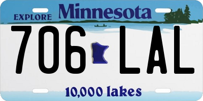 MN license plate 706LAL