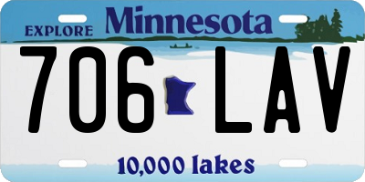 MN license plate 706LAV