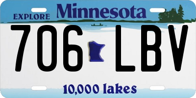 MN license plate 706LBV