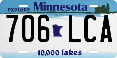 MN license plate 706LCA