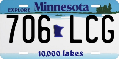 MN license plate 706LCG