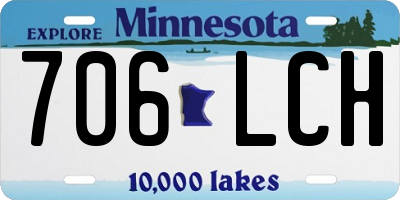 MN license plate 706LCH