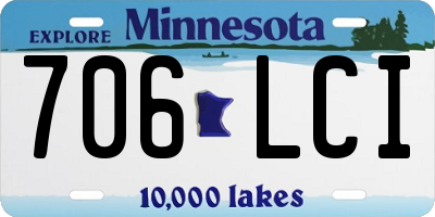 MN license plate 706LCI