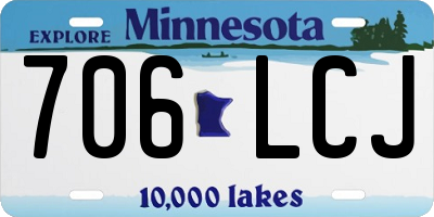MN license plate 706LCJ