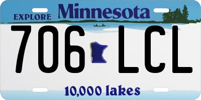 MN license plate 706LCL