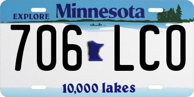 MN license plate 706LCO
