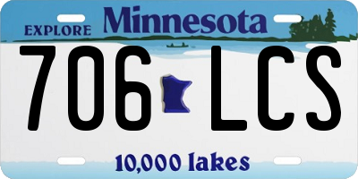 MN license plate 706LCS