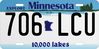 MN license plate 706LCU