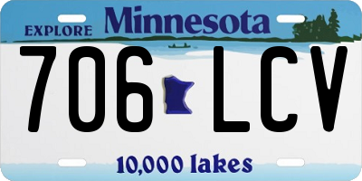 MN license plate 706LCV
