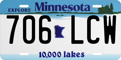 MN license plate 706LCW