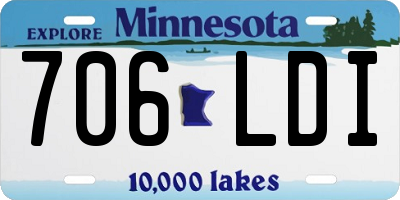 MN license plate 706LDI