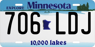 MN license plate 706LDJ
