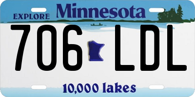 MN license plate 706LDL