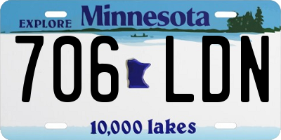 MN license plate 706LDN
