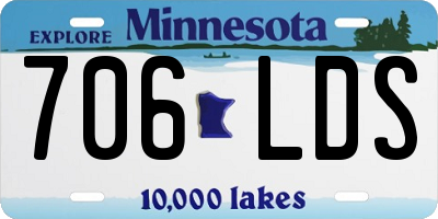 MN license plate 706LDS