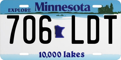 MN license plate 706LDT