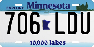MN license plate 706LDU