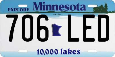 MN license plate 706LED
