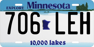 MN license plate 706LEH