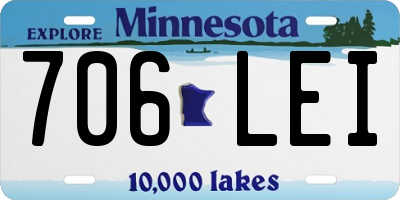 MN license plate 706LEI