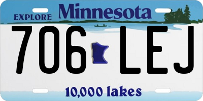 MN license plate 706LEJ