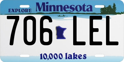 MN license plate 706LEL