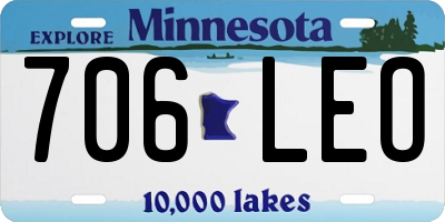 MN license plate 706LEO