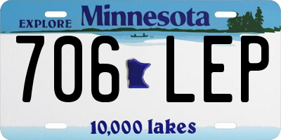 MN license plate 706LEP
