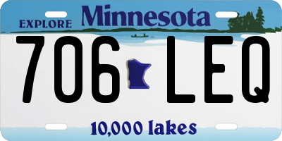 MN license plate 706LEQ