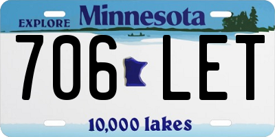 MN license plate 706LET
