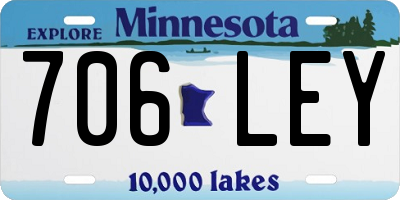 MN license plate 706LEY