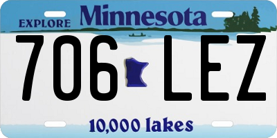 MN license plate 706LEZ