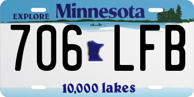 MN license plate 706LFB