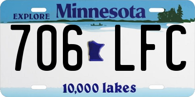 MN license plate 706LFC