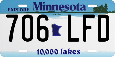 MN license plate 706LFD