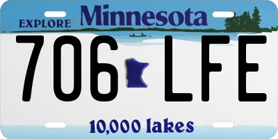 MN license plate 706LFE