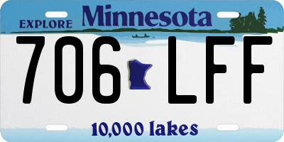 MN license plate 706LFF