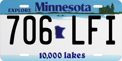 MN license plate 706LFI