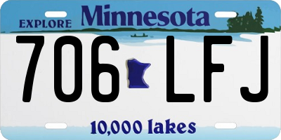 MN license plate 706LFJ