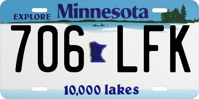 MN license plate 706LFK