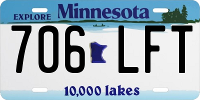 MN license plate 706LFT