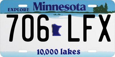 MN license plate 706LFX