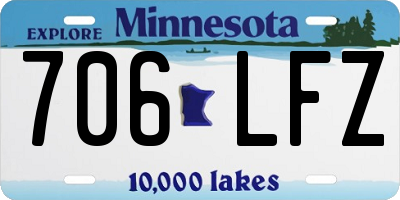 MN license plate 706LFZ