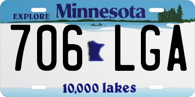 MN license plate 706LGA