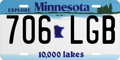 MN license plate 706LGB