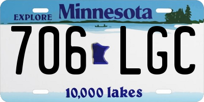 MN license plate 706LGC