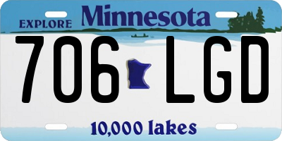 MN license plate 706LGD