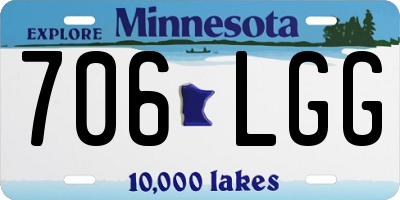 MN license plate 706LGG