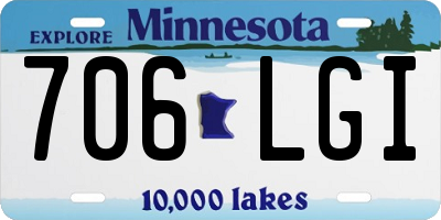 MN license plate 706LGI